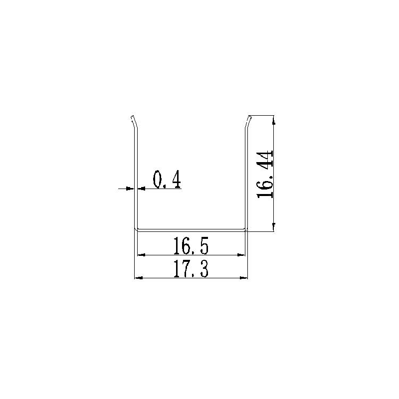 U-Biegeprofil für Waveline / Curveline EDGE 16x16 Edelstahl V2A